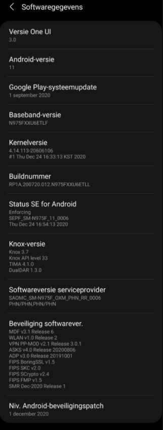 Samsung Galaxy Note 10 dostává Android 11