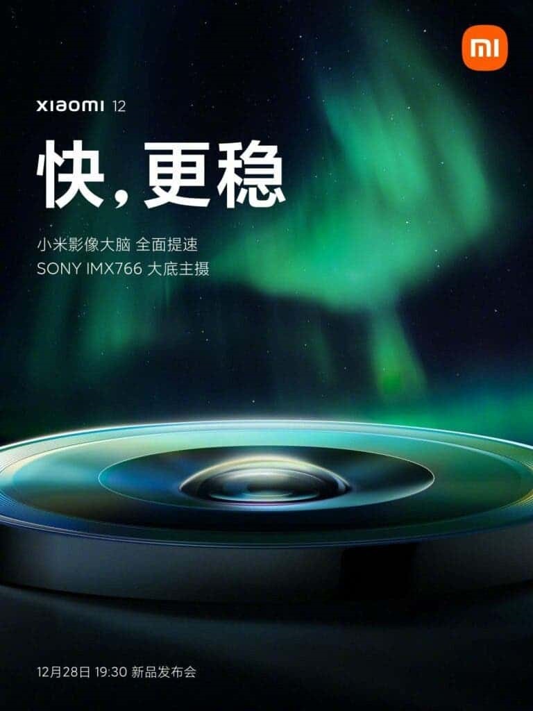 Xiaomi 12 dostane fotoaparát Sony IMX766