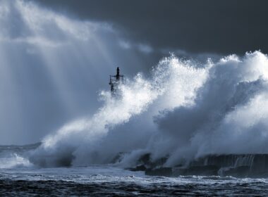 Bouřka, moře, Poseidón