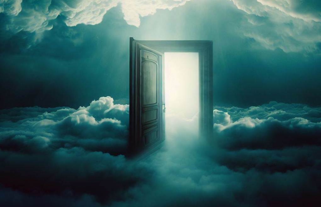 AI, dveře, nebe