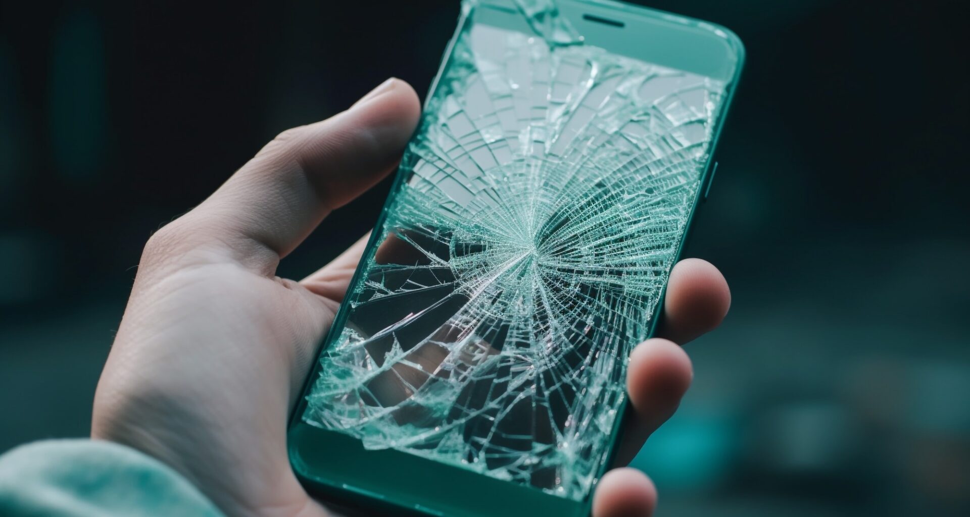 Telefon s prasklým displejem